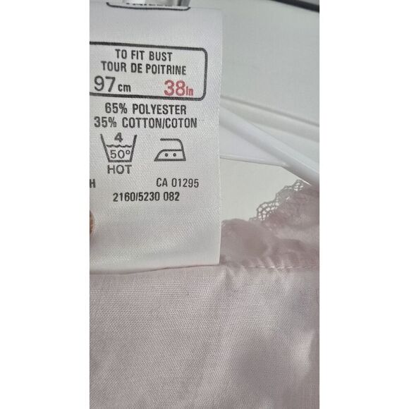 Vintage St Michael Nightgown Sweet Pink Short  Sleeve Crochet Lace Trim  Israel - Picture 3 of 8